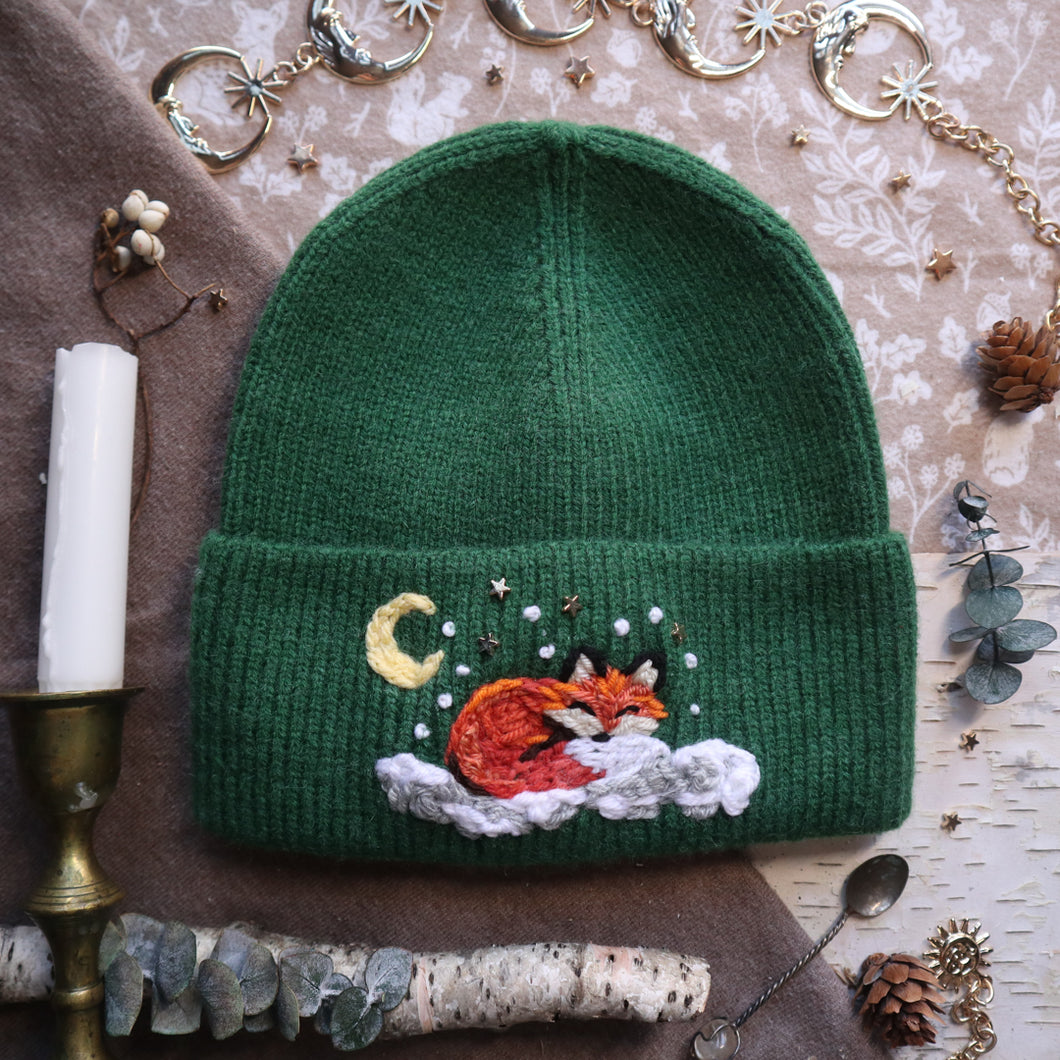 Winters Nap // Evergreen Stretchy Rib Knit Beanie