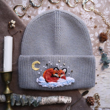 Load image into Gallery viewer, Winters Nap // Fog Stretchy Rib Knit Beanie
