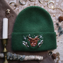 Load image into Gallery viewer, Heart of the Highland // Evergreen Stretchy Rib Knit Beanie

