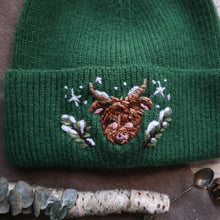 Load image into Gallery viewer, Heart of the Highland // Evergreen Stretchy Rib Knit Beanie
