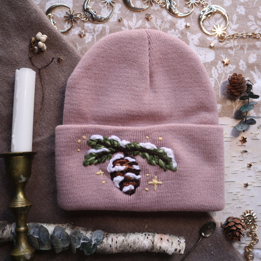 Frosted Pine // Blush Classic Beanie