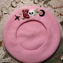 Load image into Gallery viewer, Persephone: Goddess of the Spring // Carnation Pink Beret
