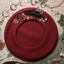 Load image into Gallery viewer, Corvid Collector // Wild Cranberry Beret
