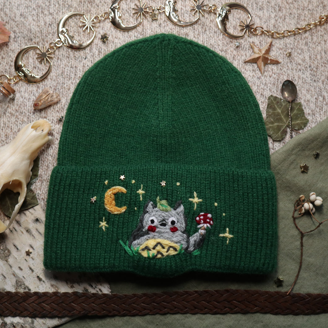 My Neighbor //  Goblin Green Stretchy Rib Knit Beanie