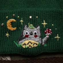 Load image into Gallery viewer, My Neighbor //  Goblin Green Stretchy Rib Knit Beanie
