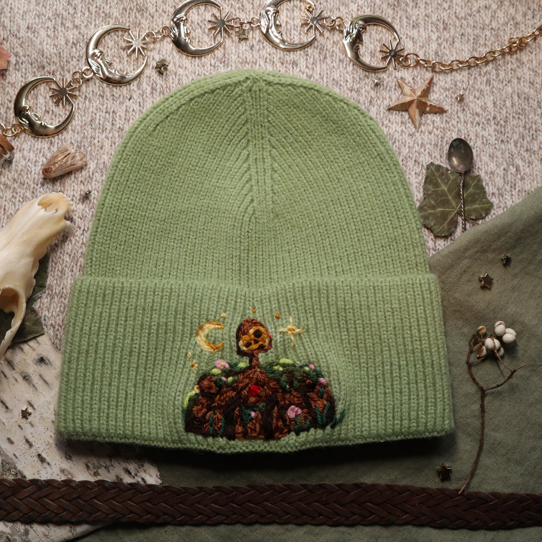 The Protector  // Sage Green Rib Knit Beanie
