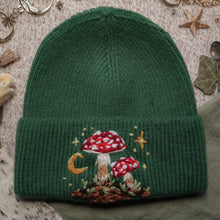 Load image into Gallery viewer, Mushlings  // Goblin Green Rib Knit Beanie
