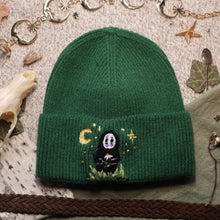 Load image into Gallery viewer, Flowers for Kaonashi // Goblin Green Rib Knit Beanie
