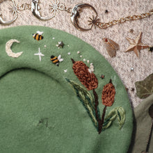 Load image into Gallery viewer, Cattails and Stingers // Soft Sage Beret
