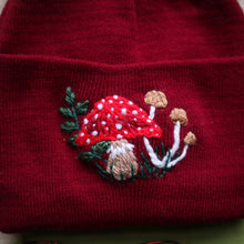 Load image into Gallery viewer, Fungus Ruckus // Cranberry Classic Beanie
