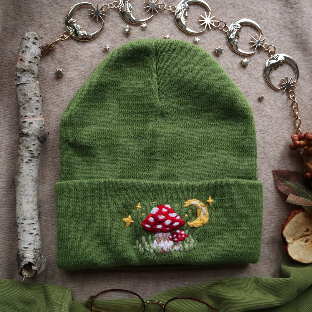 Mushlings // Moss Green Classic Beanie
